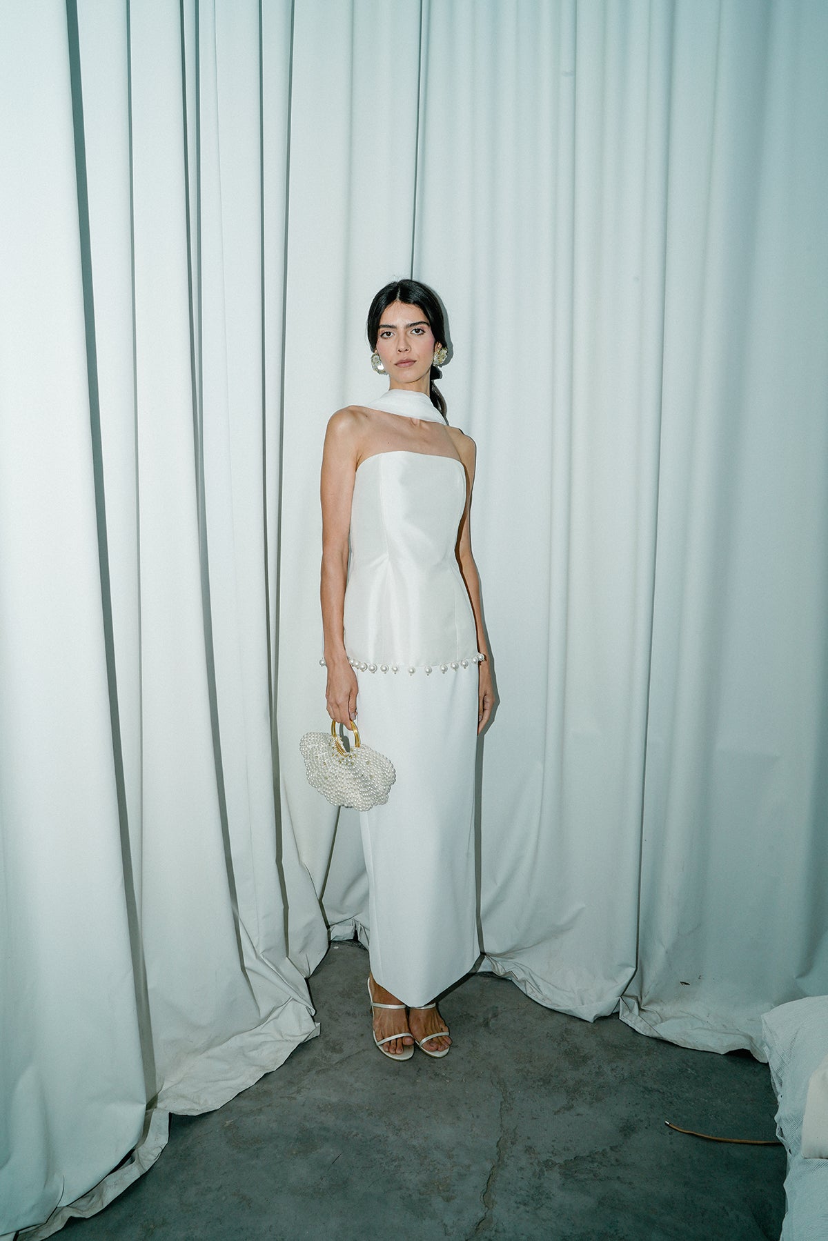 トートバッグ VANINA Pirouette Bag in White Crystal (PIROUETTE BAG 3) Vanina | THE AFTERWHITE
