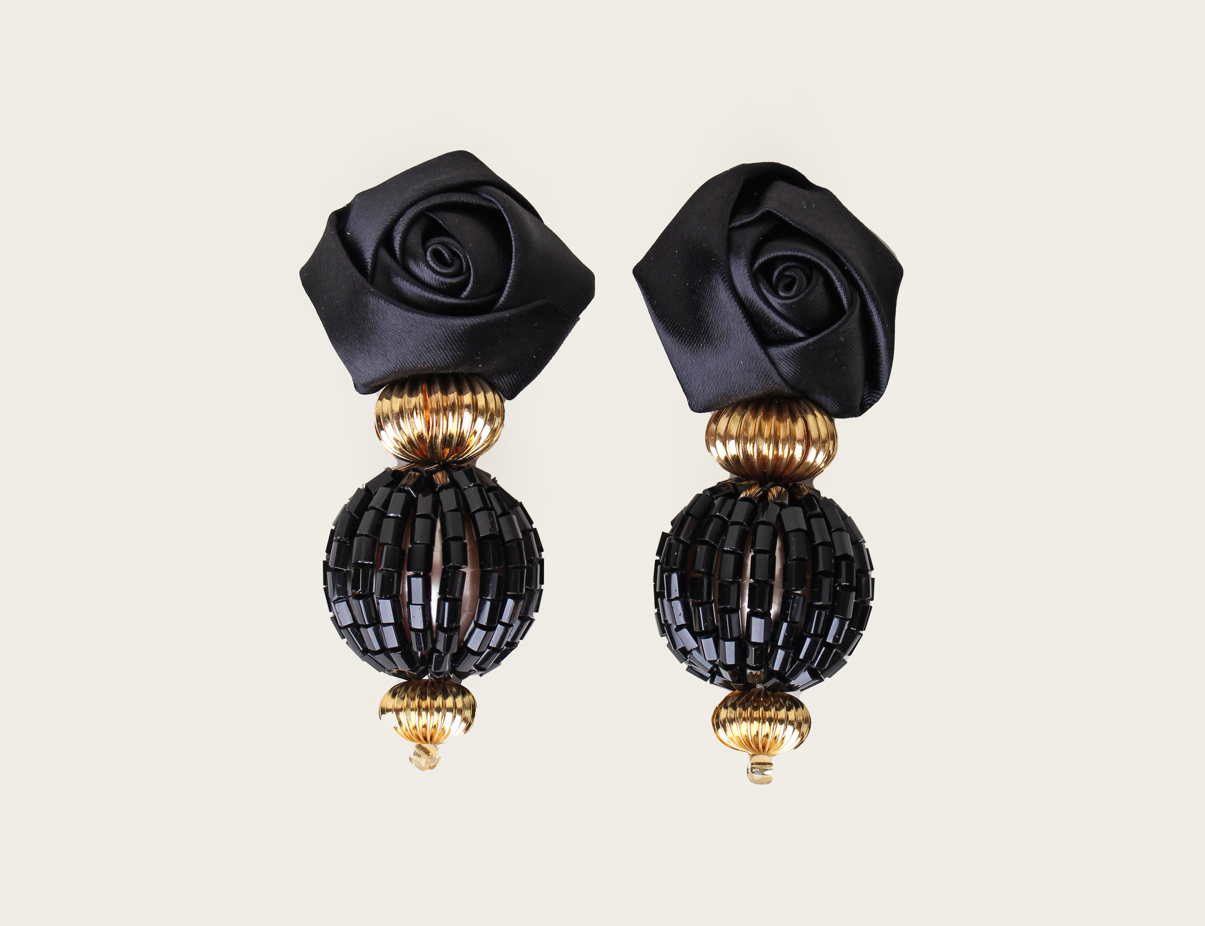 VANINA Rosette Earrings e-rosette-1_black_