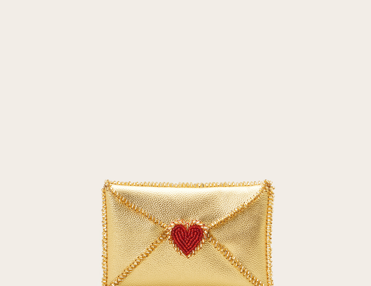 VANINA Love Letter Clutch clutch-love letter leather_gold_