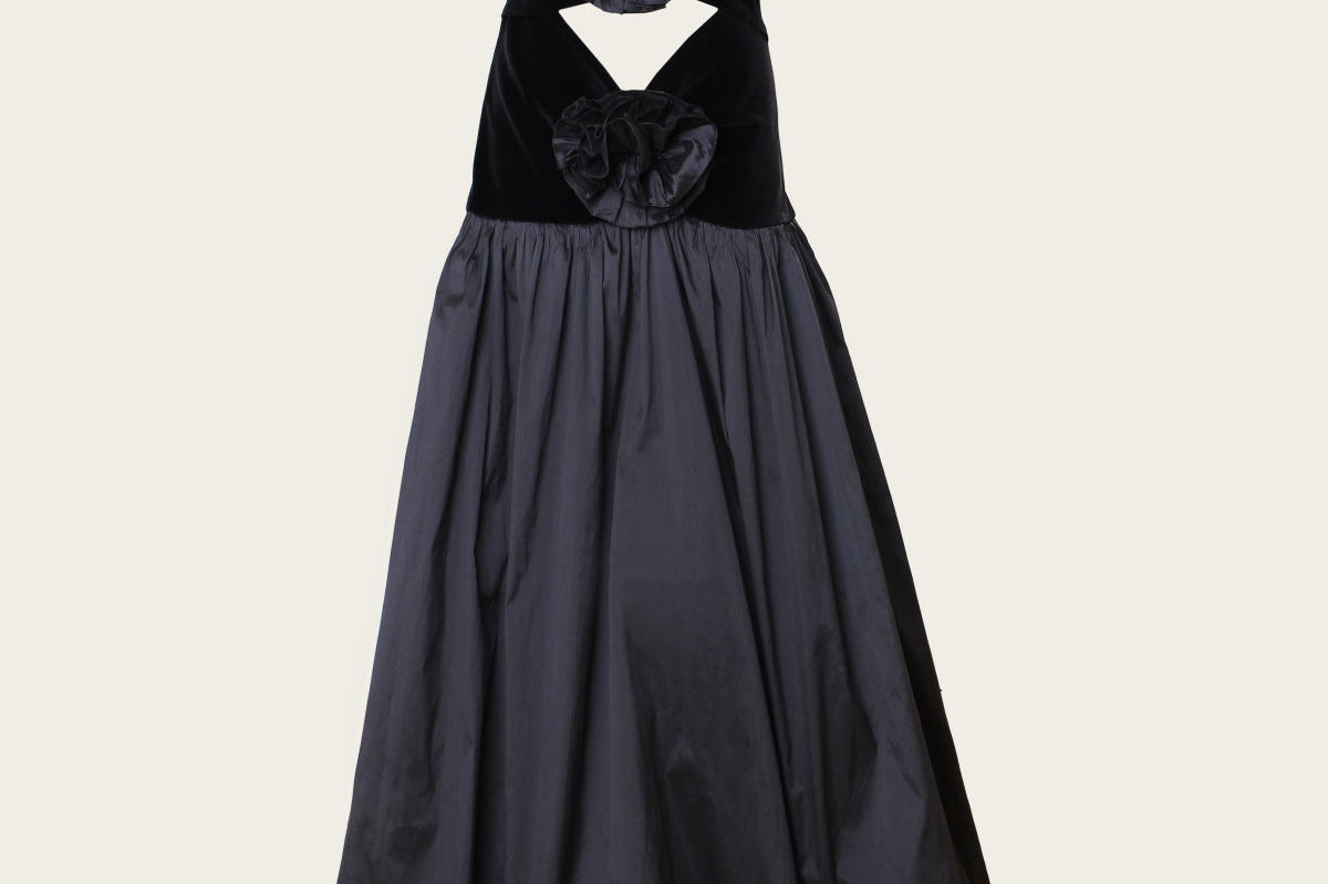 VANINA Belle De Nuit Dress dr-belle de nuit_black velvet_xl