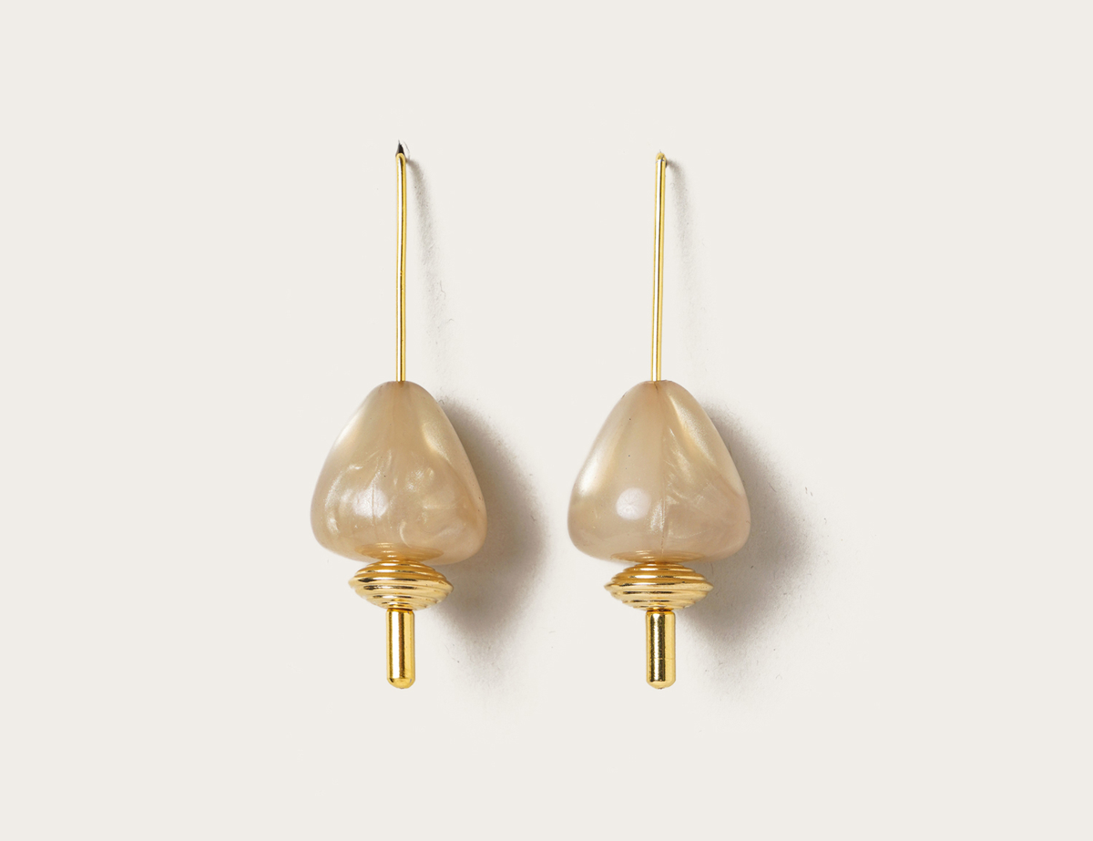 VANINA Holiday Earrings e-holidays-2_gold cone and gold_