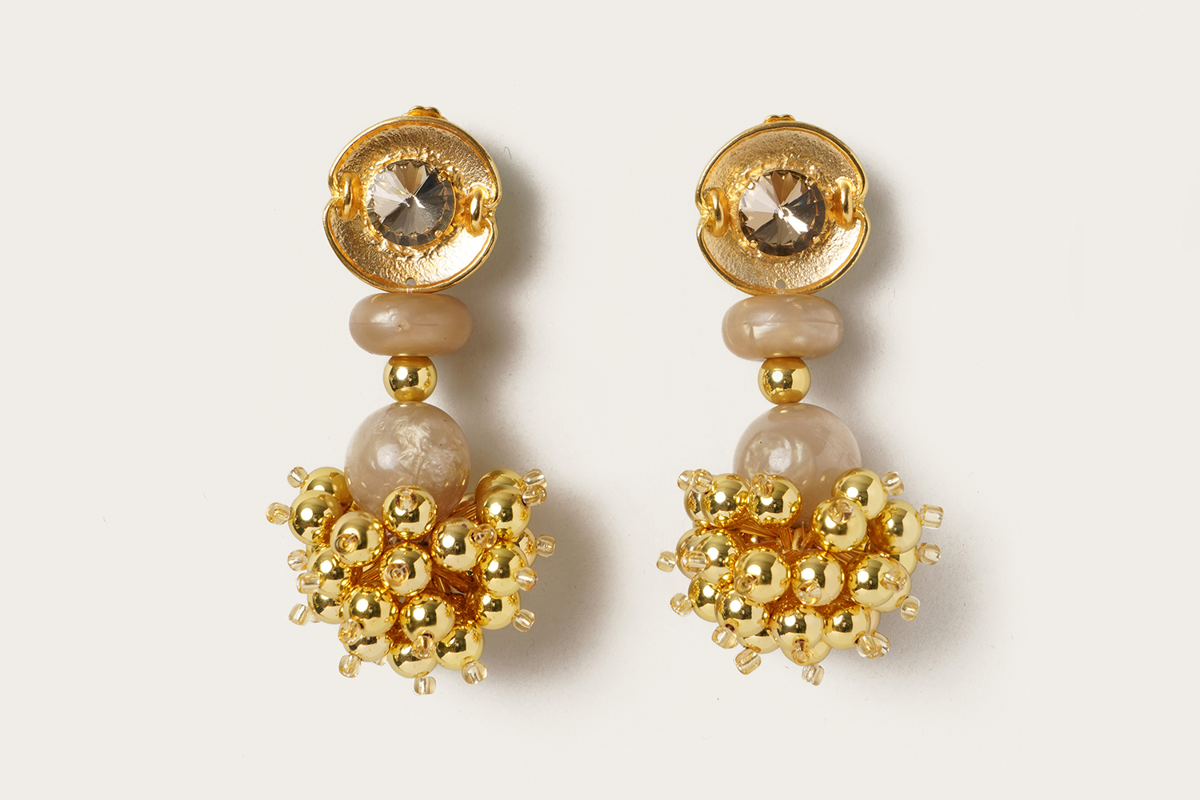 VANINA Pissenlit Earrings e-pissenlit-6_grey and gold_
