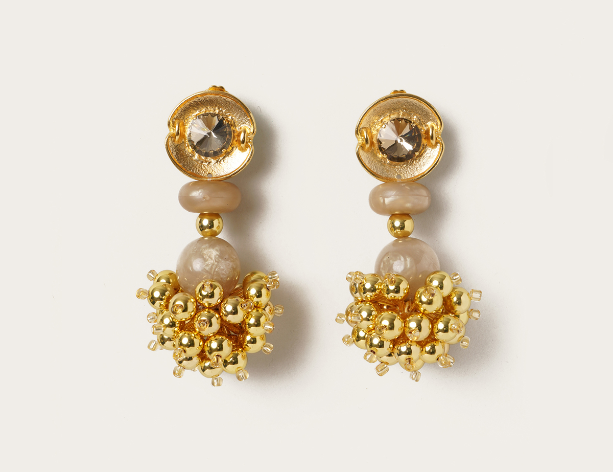VANINA Pissenlit Earrings e-pissenlit-6_grey and gold_