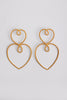 DOUBLES HEARTS OF GOLD EARRINGS